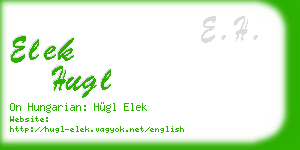 elek hugl business card